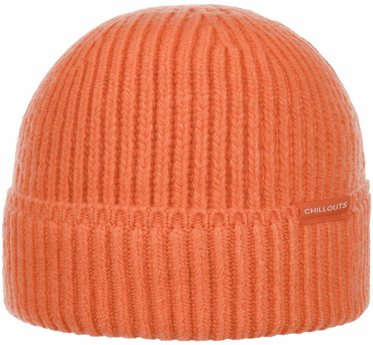 Czapka z Mankietem Cotton Meets Wool by Chillouts, pomarańczowy, One Size
