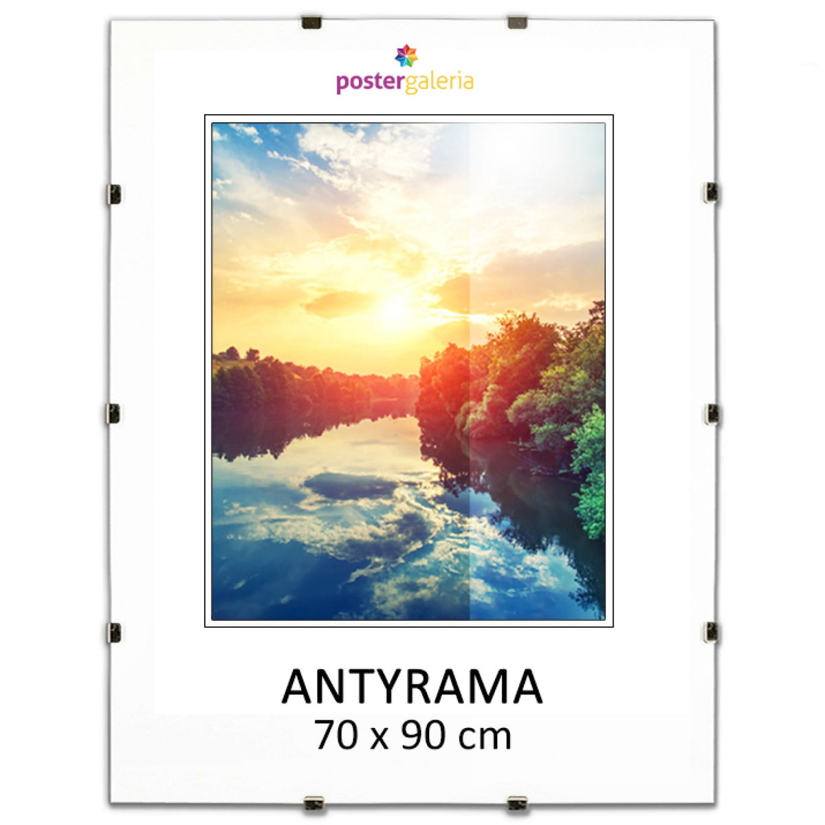Antyrama plexi w rozmiarze 70x90 cm