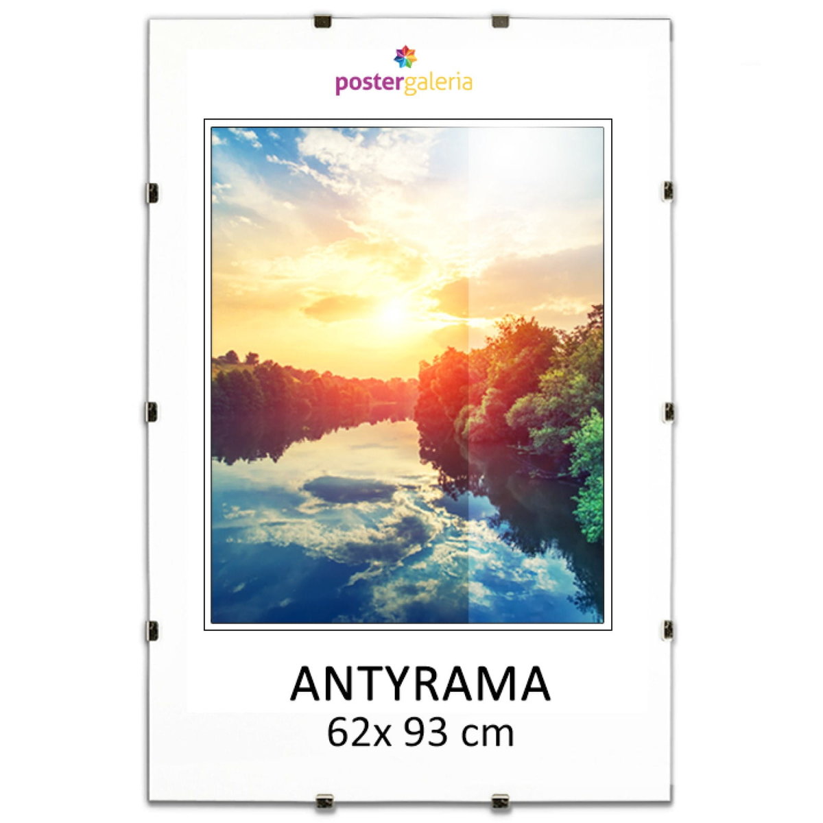 Antyrama plexi w rozmiarze 62x93 cm