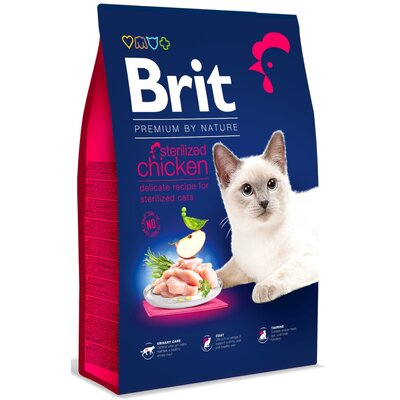 Sucha karma dla kotów sterylizowanych BRIT Premium by Nature Sterilized z kurczakiem 1,5 kg (8595602553150)