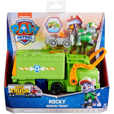 Psi Patrol Big Truck Pups ciężarówka śmieciarka Rocky figurka i pojazd
