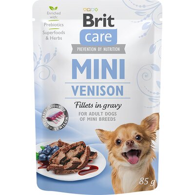 BRIT CARE MINI Karma dla psa Pouch Venison 85G