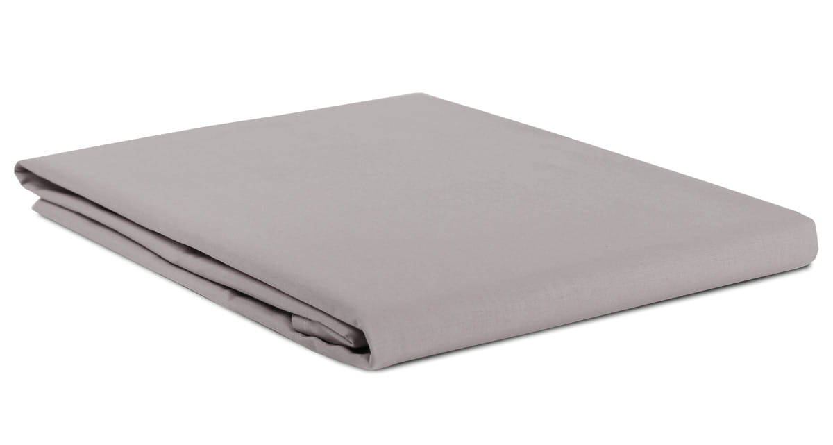 Prześcieradło bawełna 160x210 bez gumki szare Semplice