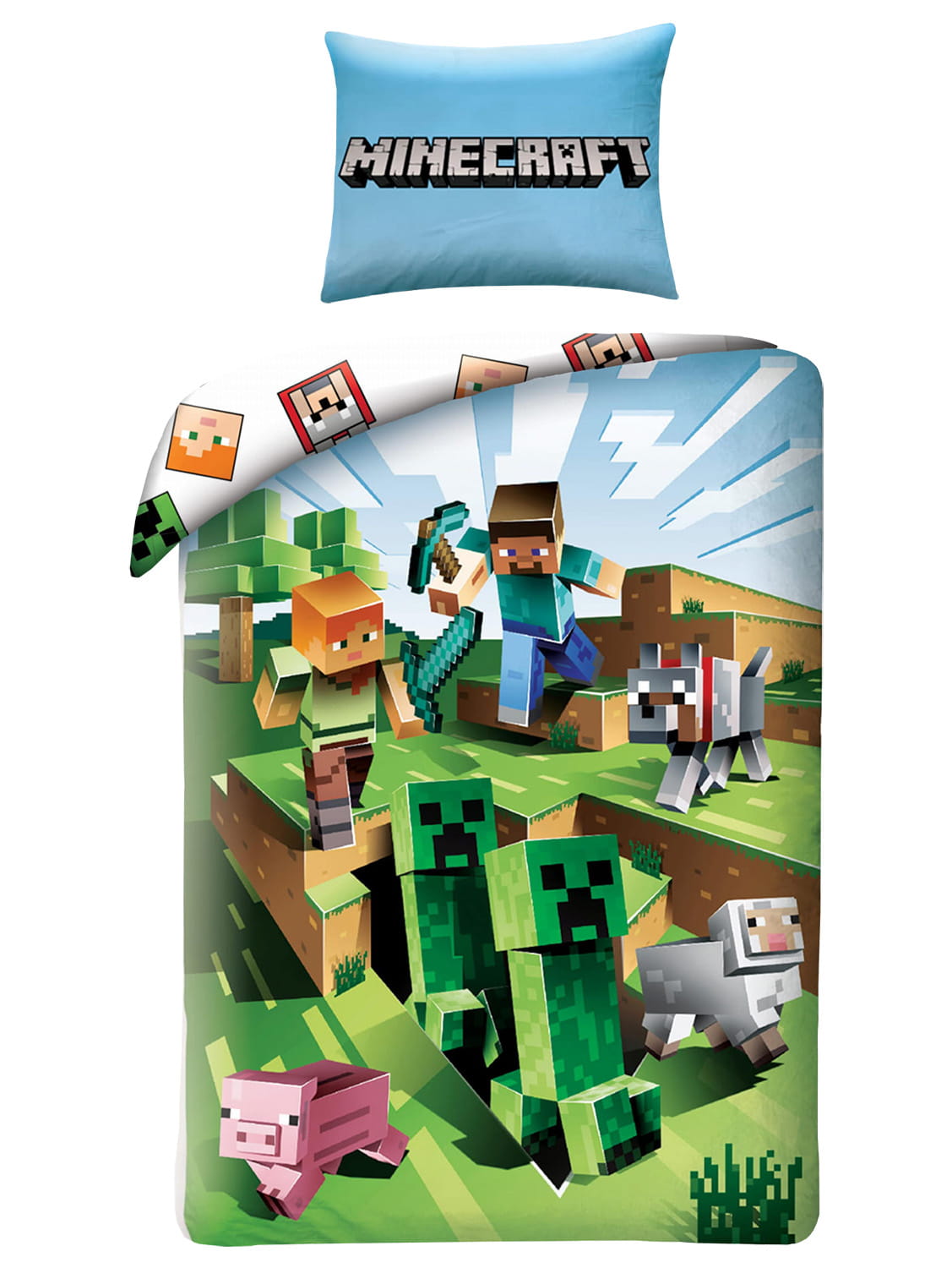 Pościel 160x200 bawełniana Minecraft Creative