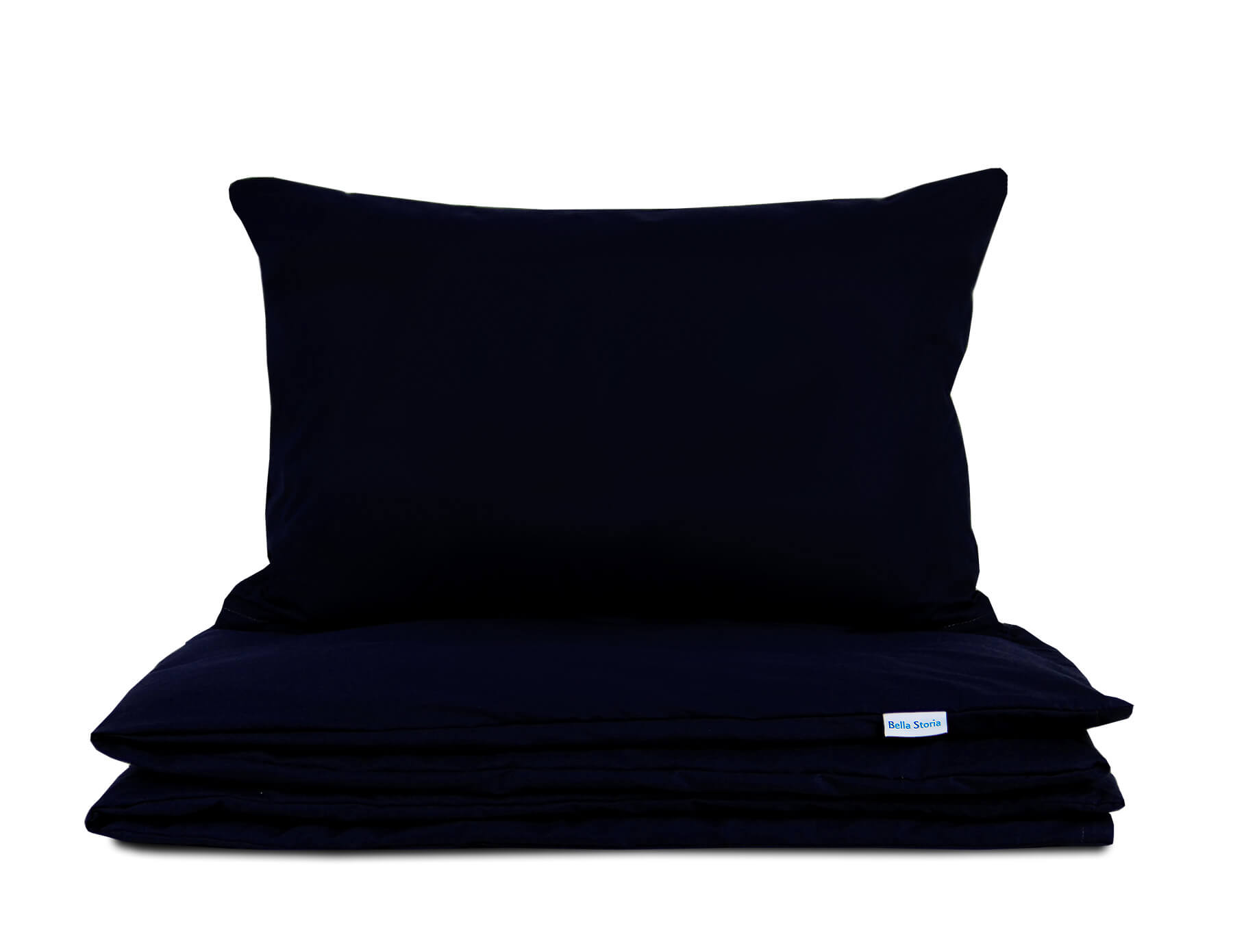 Pościel bawełniana 140x200 Semplice granatowa z torbą