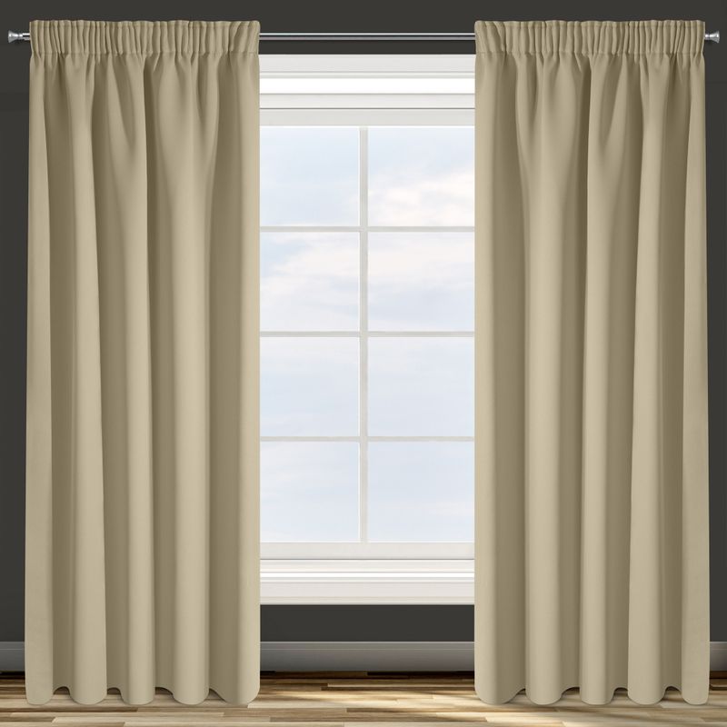 Zasłona Parisa na taśmie 135x270 Beżowa Eurofirany