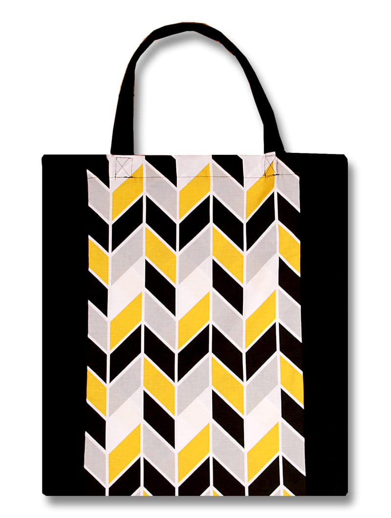 Torba bawełniana Geometric Yellow + czarny