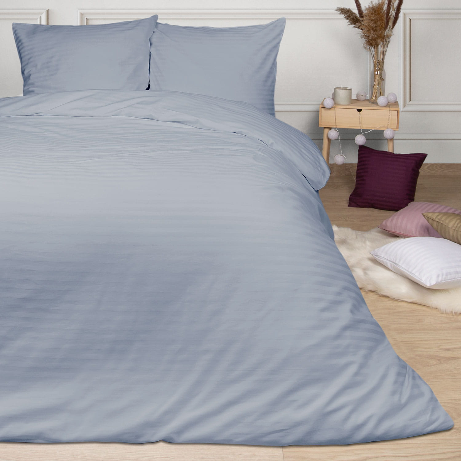 Pościel satynowa 200x220 Vivario Blue Darymex