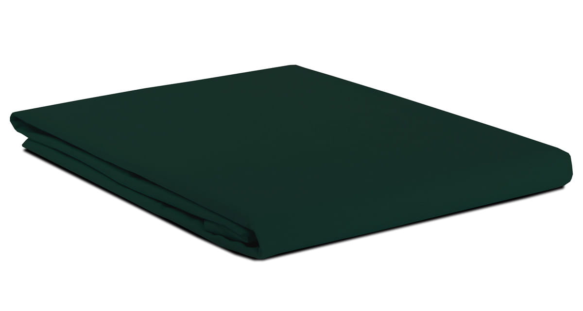 Prześcieradło bawełna 140x250 bez gumki zieleń butelkowa Semplice