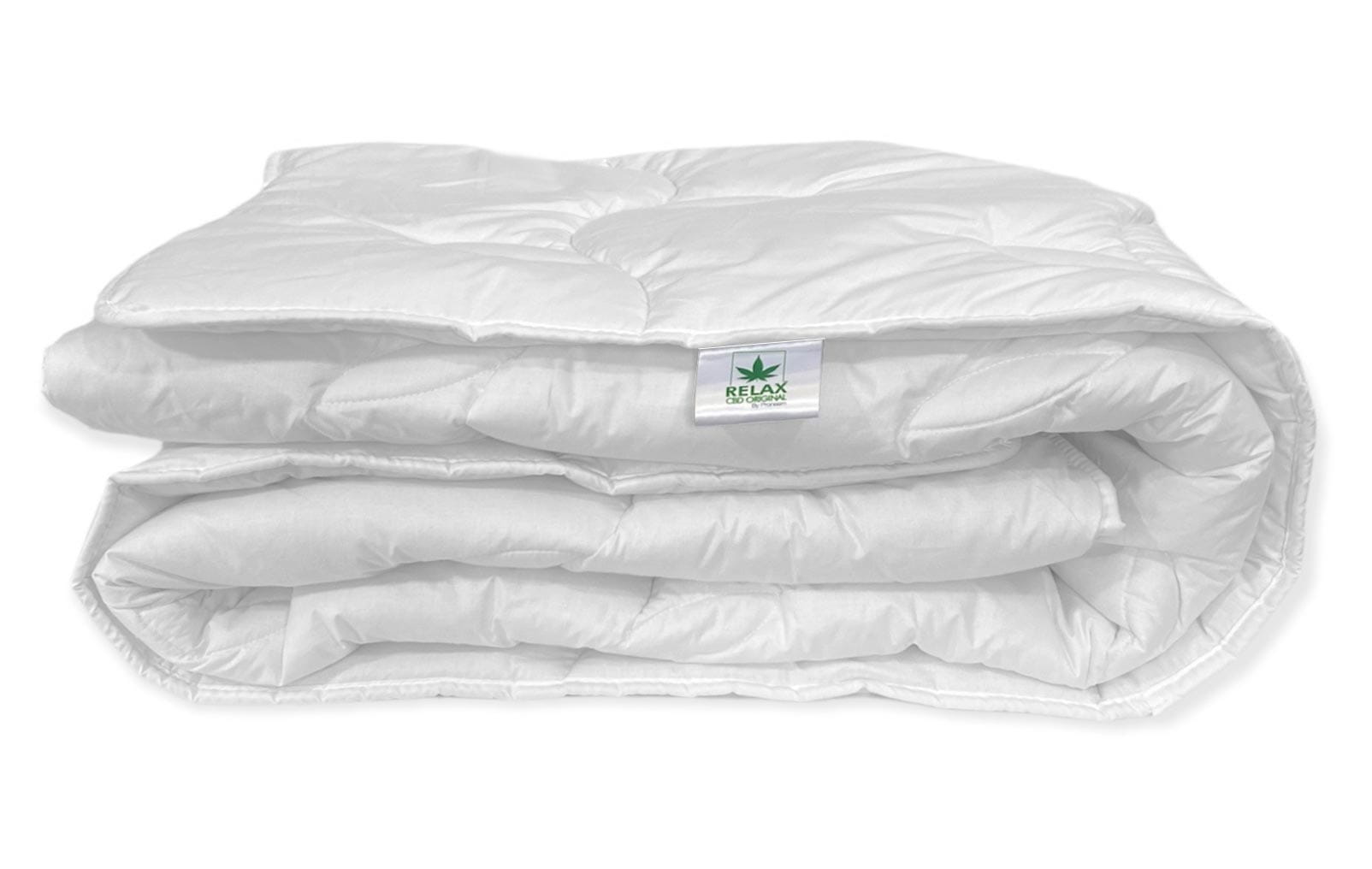 Kołdra Relax CBD 200x200 całoroczna z olejkiem konopnym Poldaun