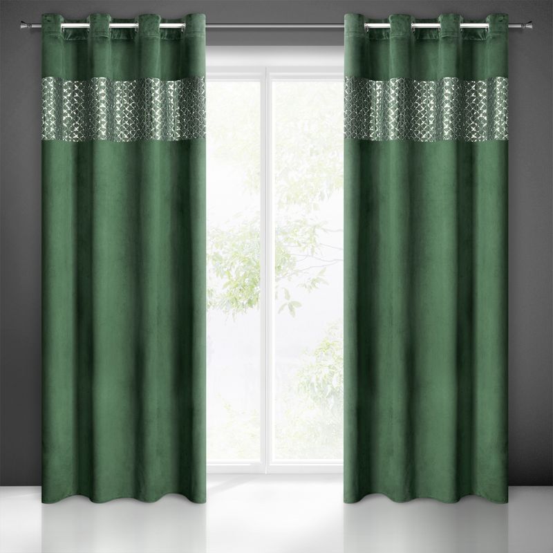 Zasłona welwet Margot 140x250 C.Zielona Eurofirany