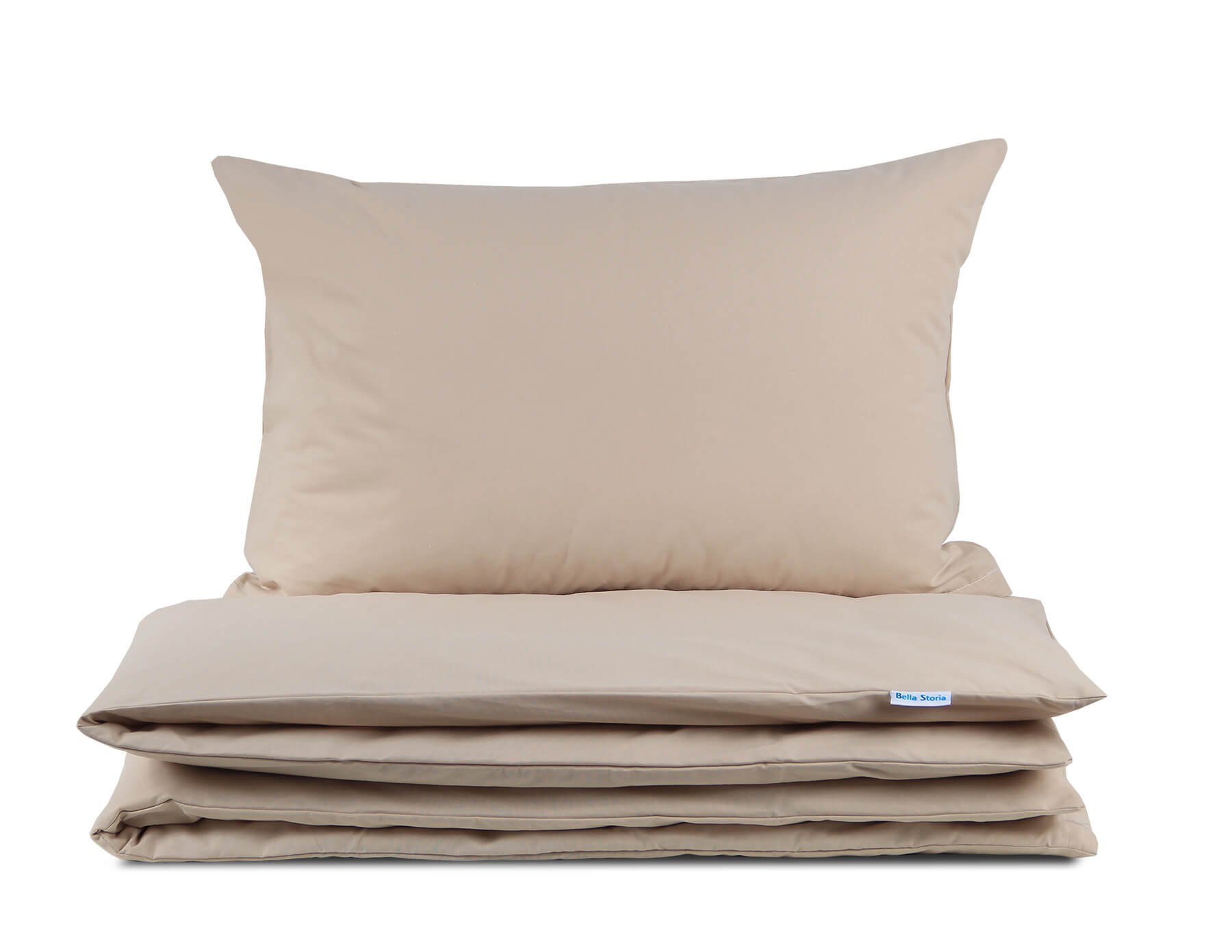 Pościel dziecięca 100x135 bawełniana jasnobeżowa z plecaczkiem