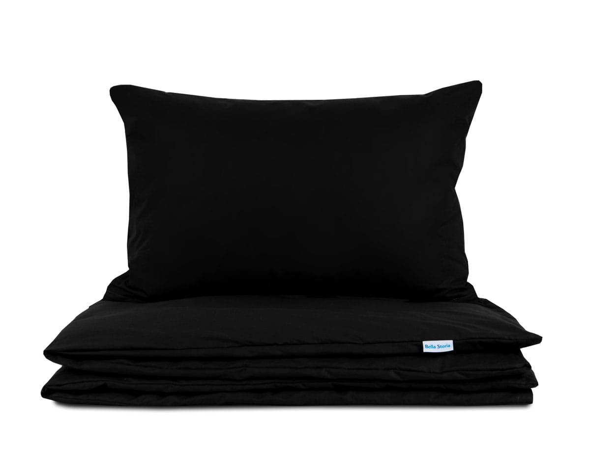 Pościel dziecięca 100x135 bawełniana czarna z plecaczkiem