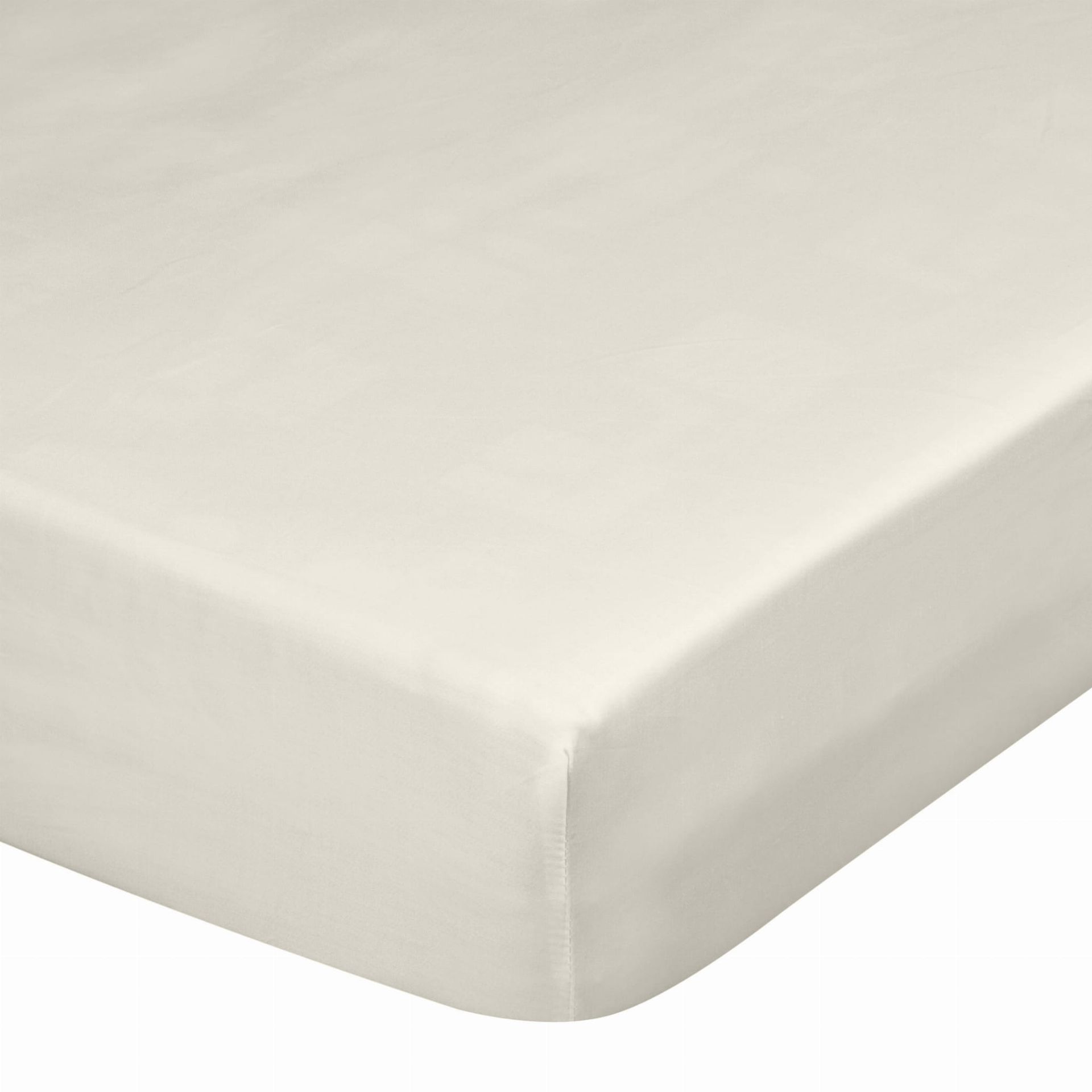 Wysokie prześcieradło satynowe z gumką kremowe 160x200+30cm