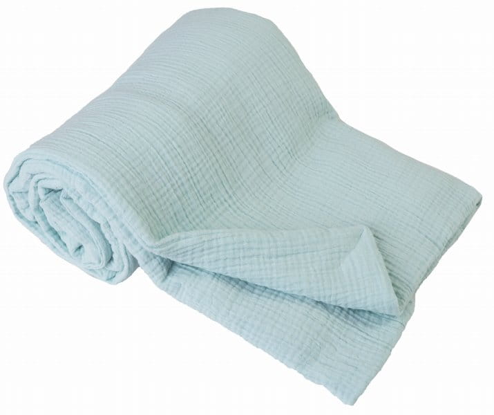Miętowy kocyk muślinowy dziecięcy 75x100 BabyMatex