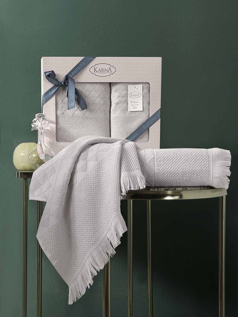 Zestaw 2 ręczników bambusowych Monard Beige 50x90+70x140 Karna Home