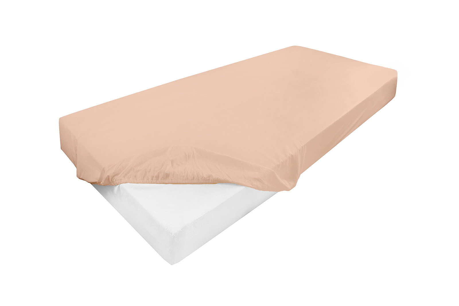 Wysokie prześcieradło 90x200+30cm jersey z lycrą jasnobeżowe