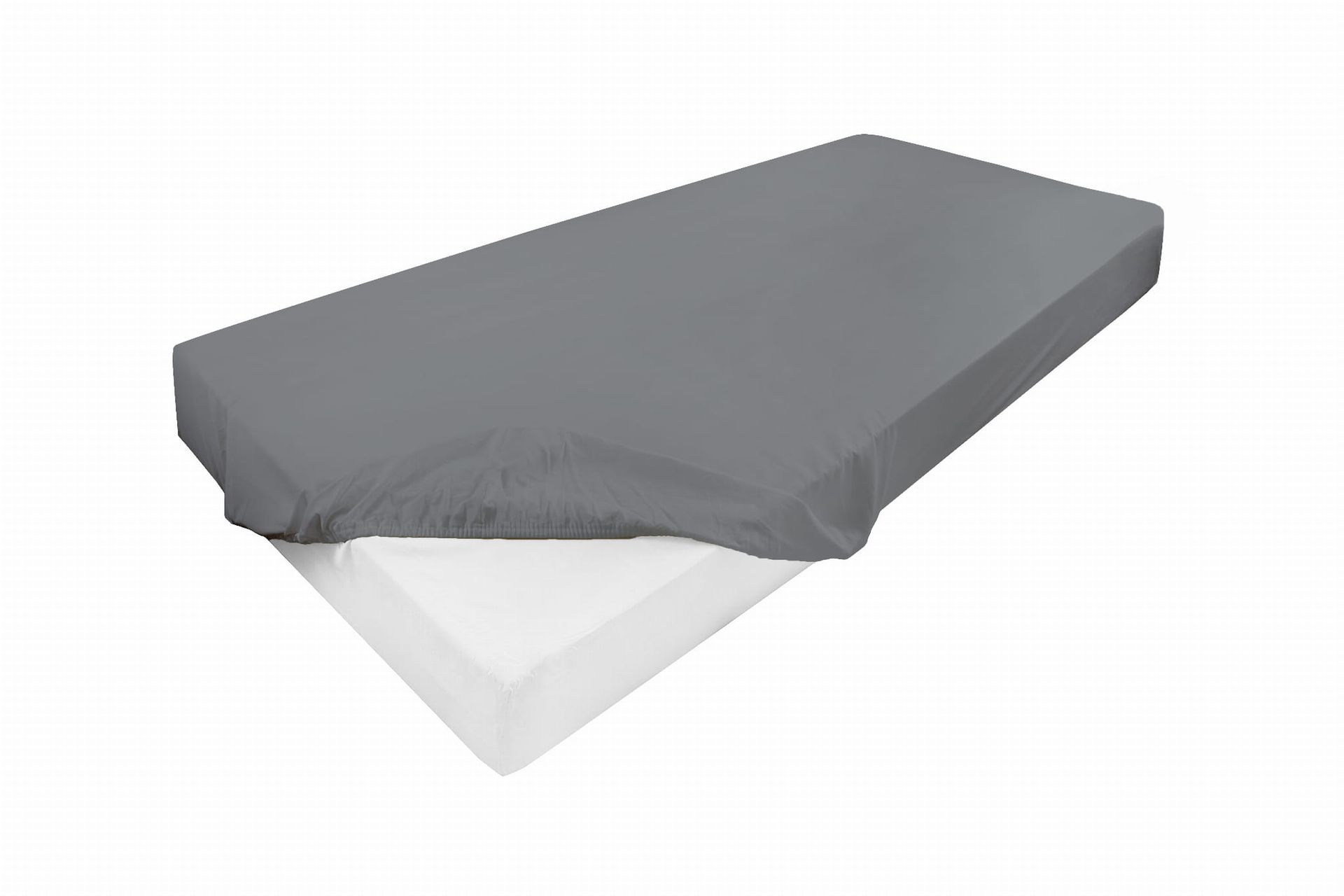 Wysokie prześcieradło 140x200+30cm jersey z lycrą szare