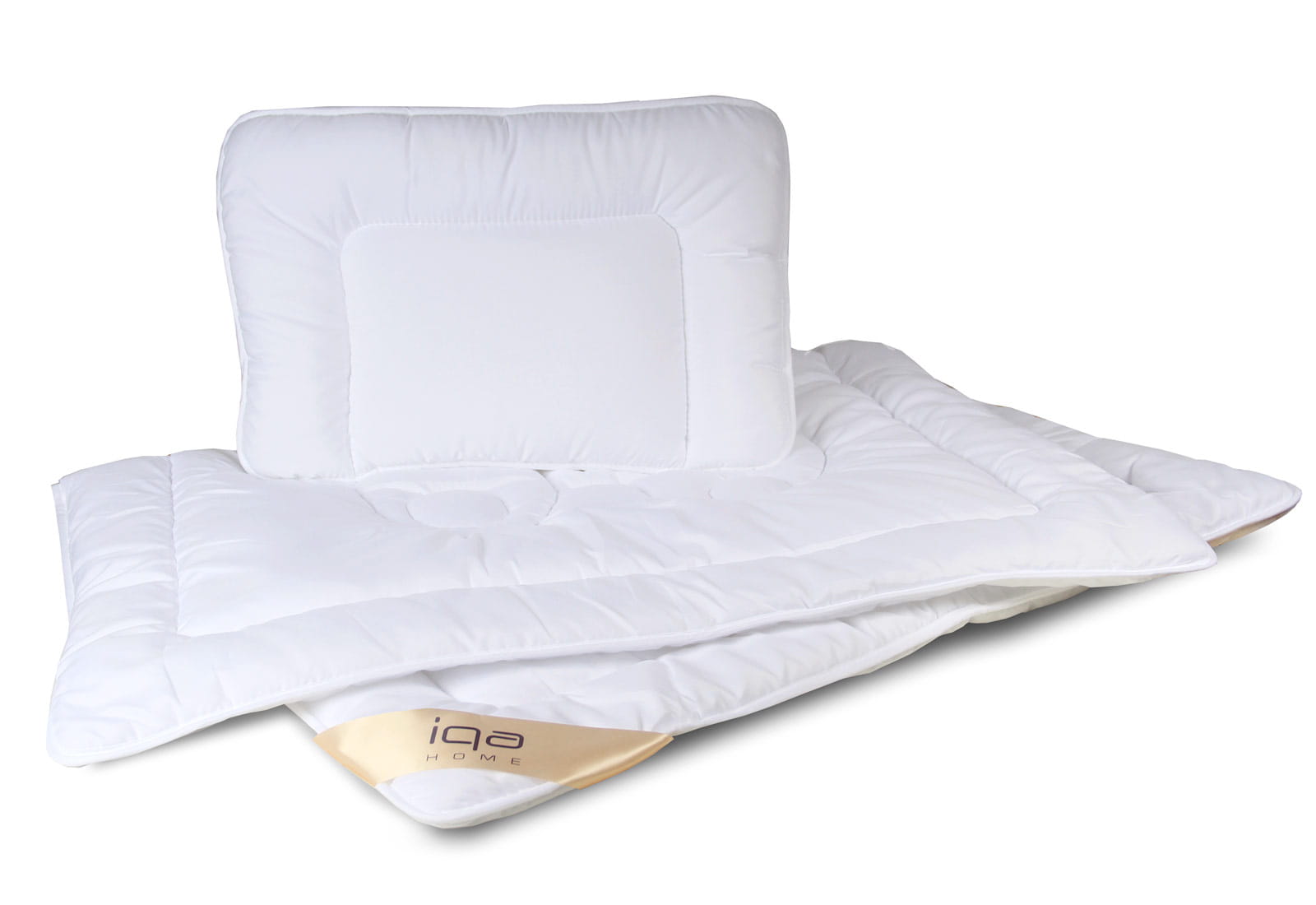 Kołdra i poduszka 100x135 Softi Sen biała całoroczna z mikrofibry Iga Home
