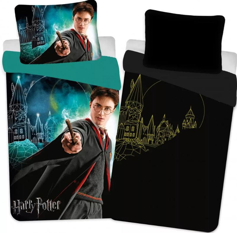Świecąca pościel 135x200 bawełniana Harry Potter