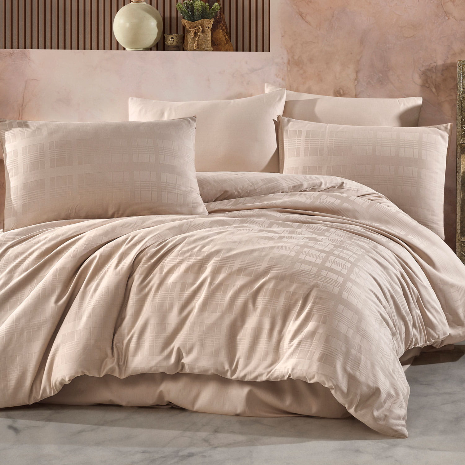 Pościel satynowa 160x200 Marsela Beige Darymex