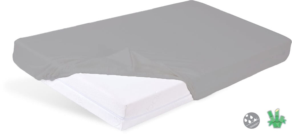 Prześcieradło 160x200 nieprzemakalne bambusowe 2w1 ciemnoszare Matex
