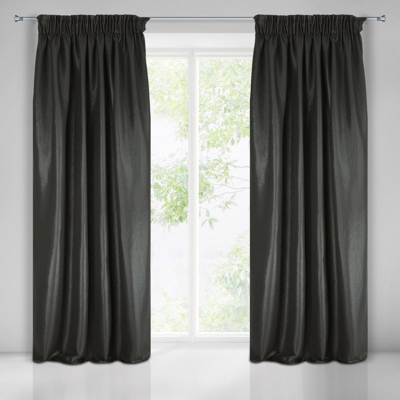 Zasłona Aggie na taśmie 140x270 Czarna Eurofirany