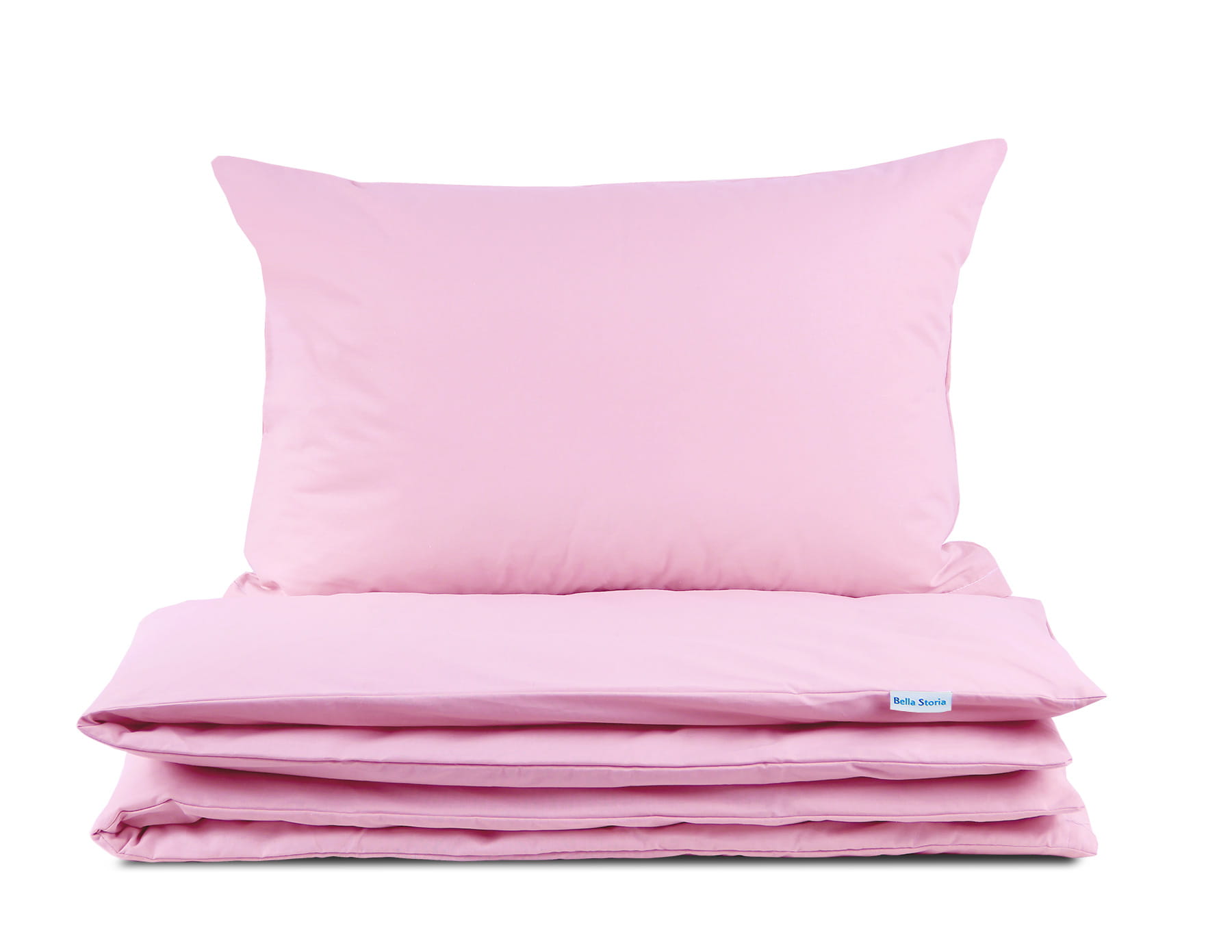 Pościel dziecięca 100x135 bawełniana różowa z plecaczkiem