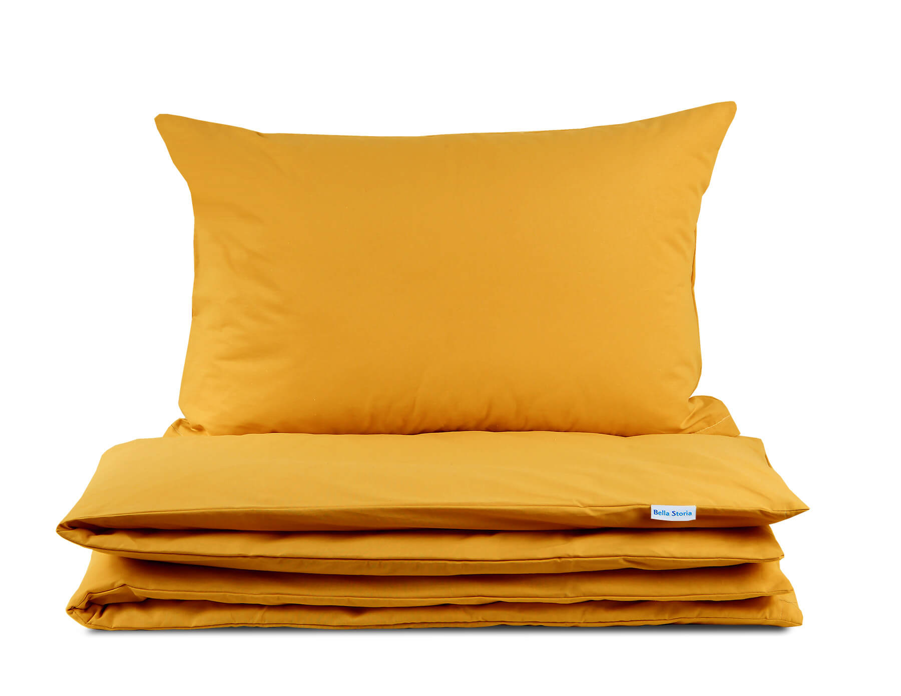 Pościel dziecięca 100x135 bawełniana musztardowa z plecaczkiem