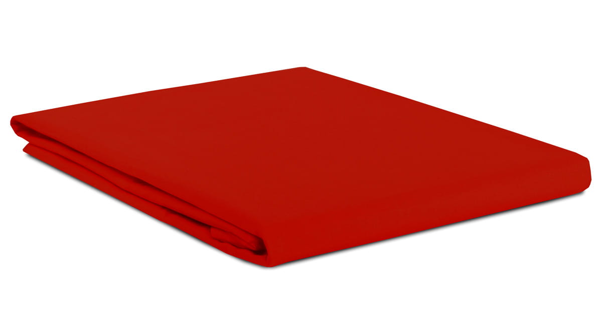 Prześcieradło bawełna 120x210 bez gumki czerwone Semplice