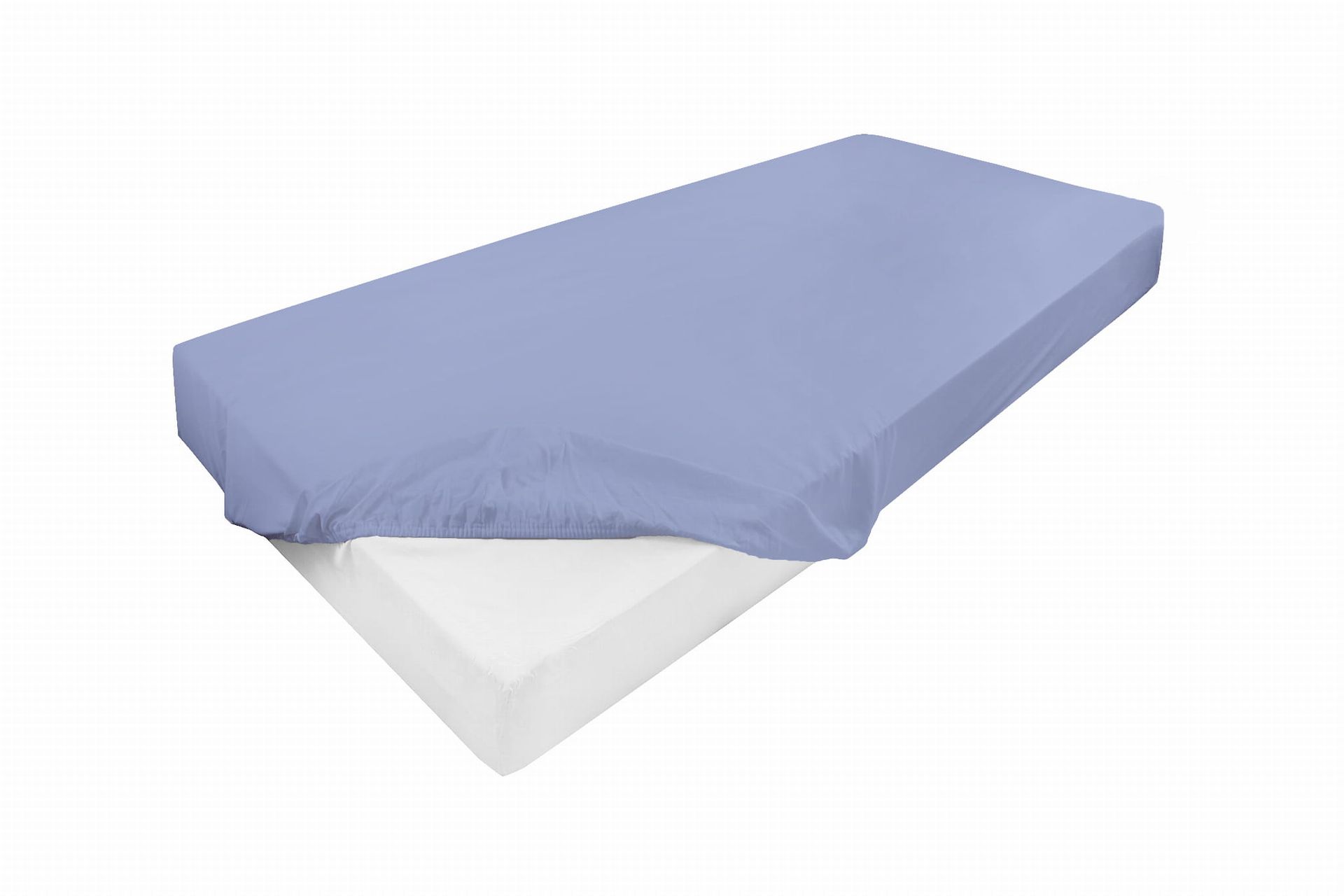 Wysokie prześcieradło 160x200+30cm jersey z lycrą niebieskie