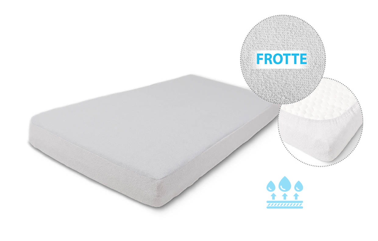 Prześcieradło 60x120 nieprzemakalne frotte jasnoszare Matex