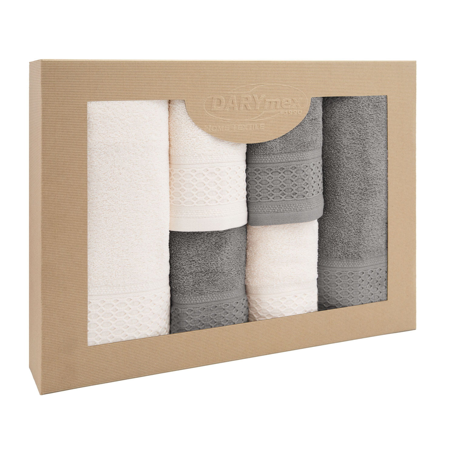 Zestaw 6 ręczników Solano Krem + Jasny Popiel Darymex