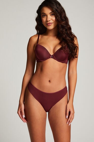 Hunkemöller Niewidoczne pod ubraniem stringi z koronkowym tyłem Fioletowy