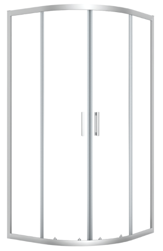 Laveo Bresso- Kabina natryskowa półkrągła 80x80 cm