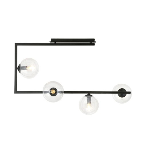 Soma lampa sufitowa 4xE14 czarna/transparentna 1289/4