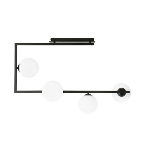 Soma lampa sufitowa 4xE14 czarna/biała 1291/4