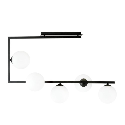 Soma lampa sufitowa 5xE14 czarna/biała 1291/5
