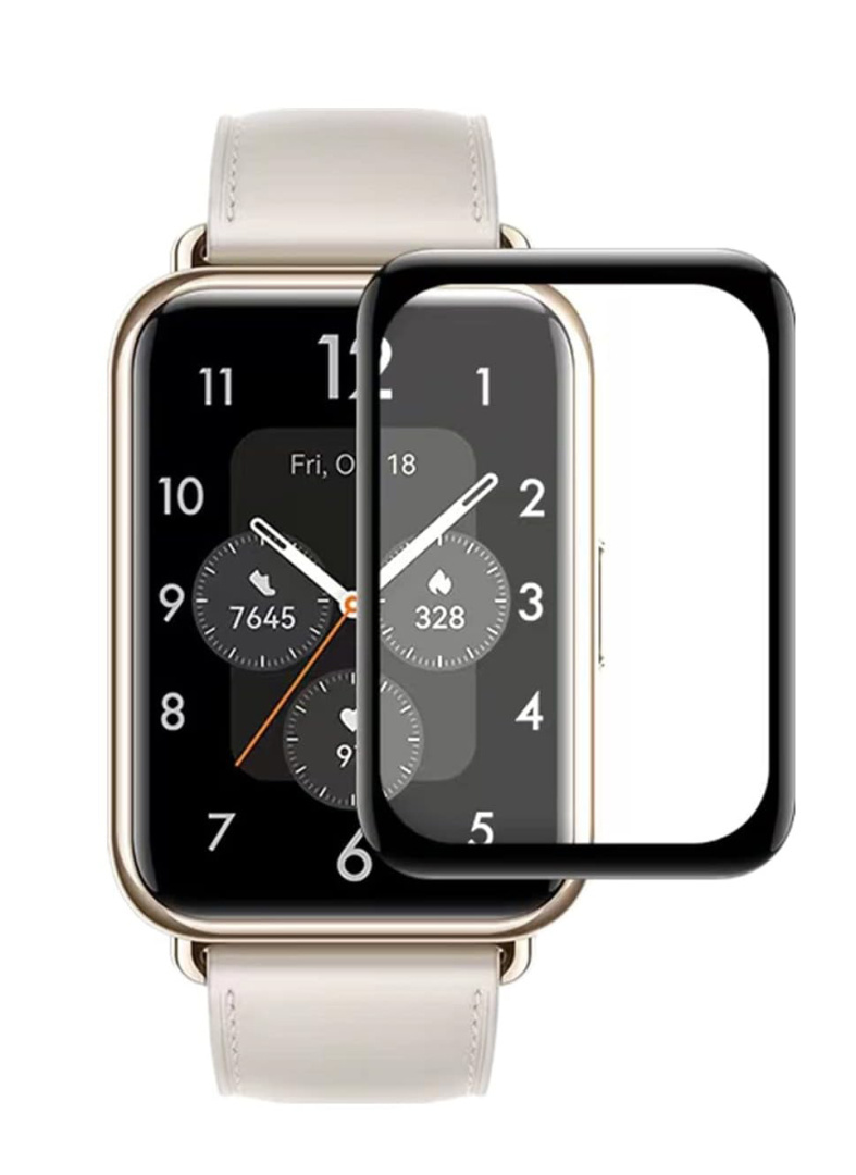 Szkło Ochronne Hybrydowe z Ramką do Huawei Watch Fit 2