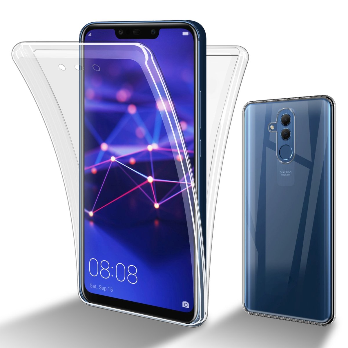 Pokrowiec Do Huawei MATE 20 LITE Etui w PRZEZROCZYSTY 360° Full Body Obudowa Case Cover Ochronny Cadorabo