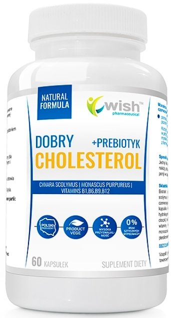 Wish, Dobry Cholesterol + Probiotyk, 60 Kaps.