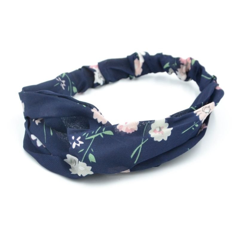 Opaska do włosów węzeł granatowa