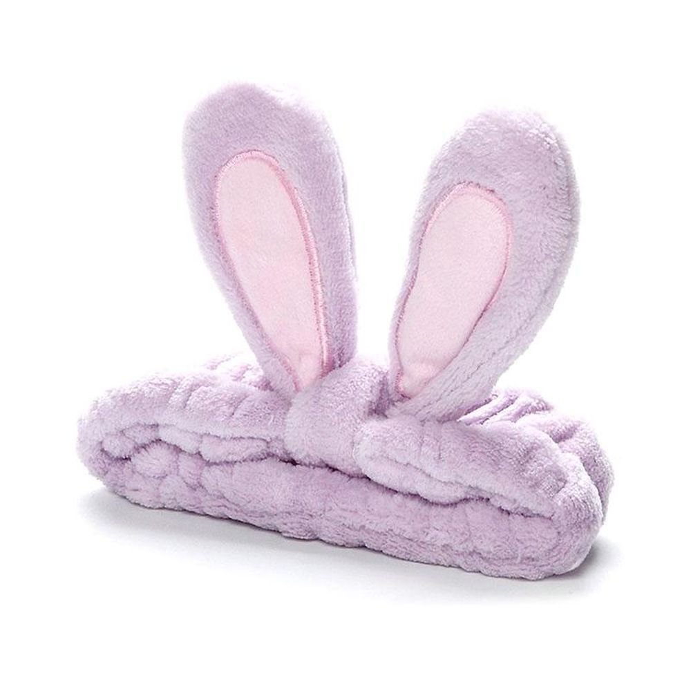 Opaska kosmetyczna królicze uszy fioletowa