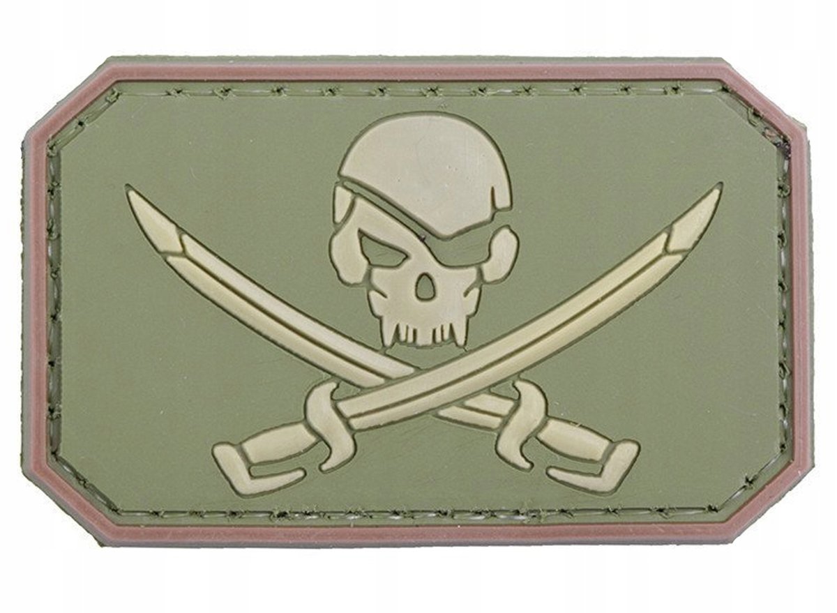 Naszywka 3D Pirate Skull - olive (GFT-30-006376) G GFT-30-006376