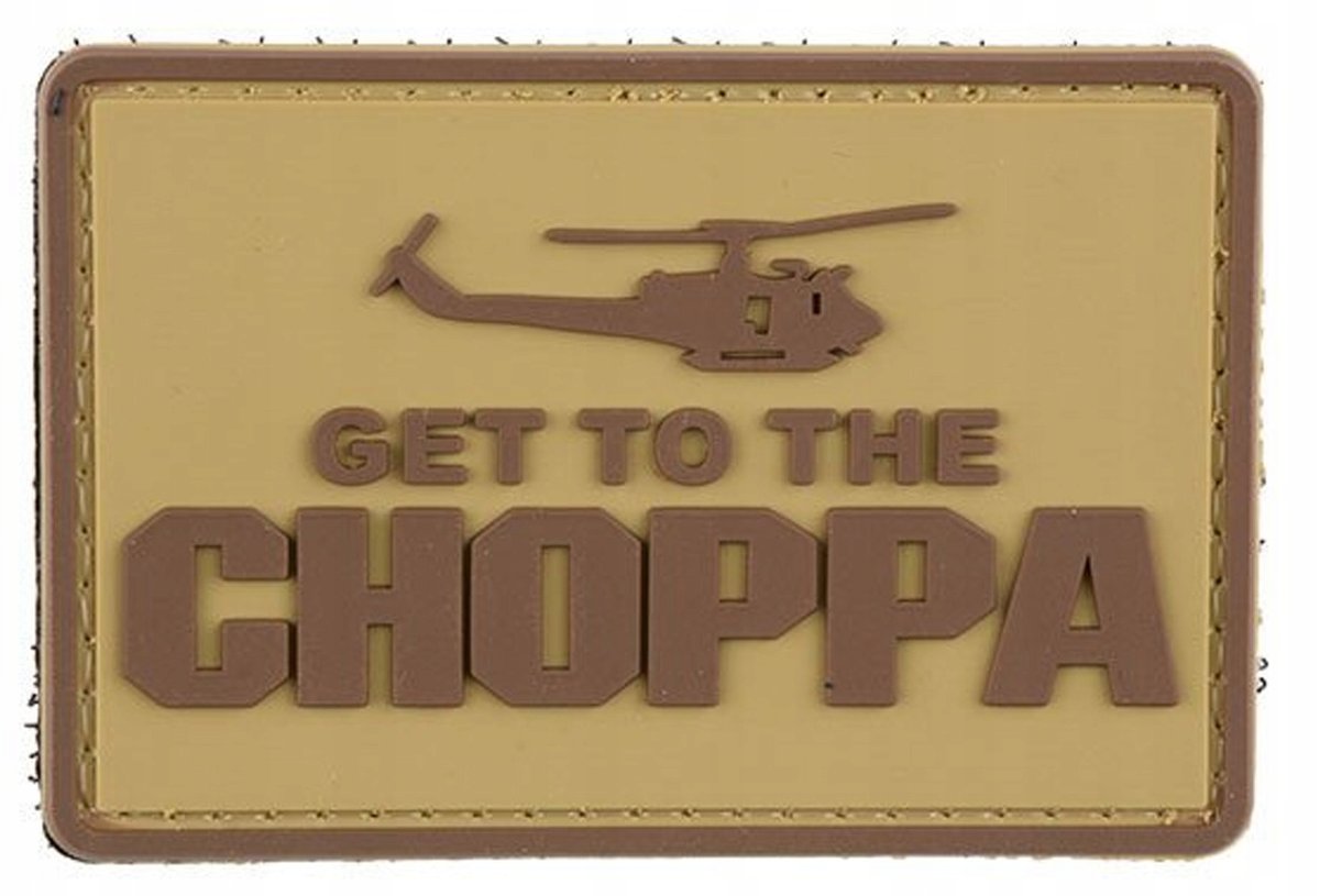 Naszywka 3D - Get to the Choppa Tan (GFT-30-018032) G GFT-30-018032