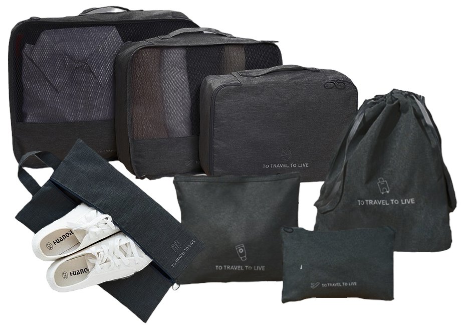 ORGANIZER PODRÓŻNY DO WALIZKI TORBY SZAFY 7 SZT.