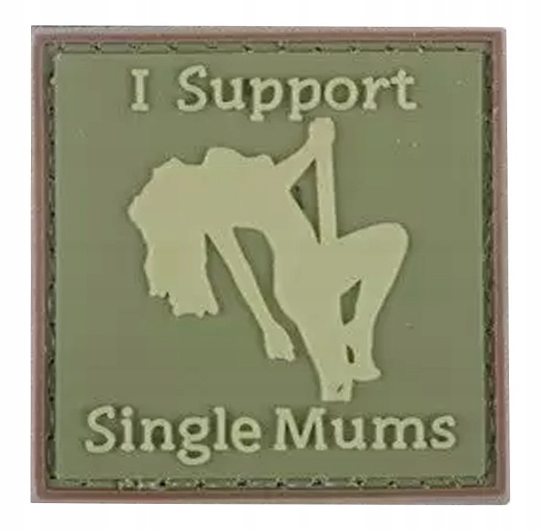 Naszywka 3D I Support Single Mums - olive (GFT-30-009550) G GFT-30-009550