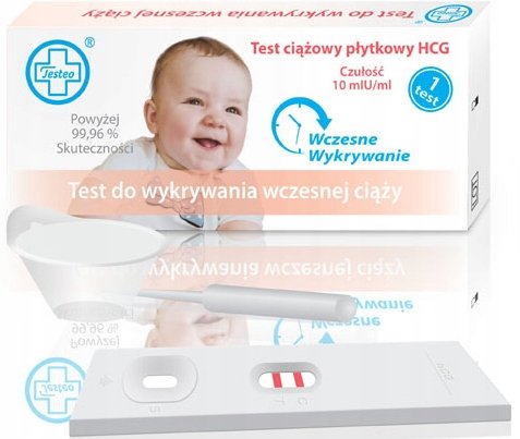 Testeo Test ciążowy płytkowy Wczesna ciąża 2dni