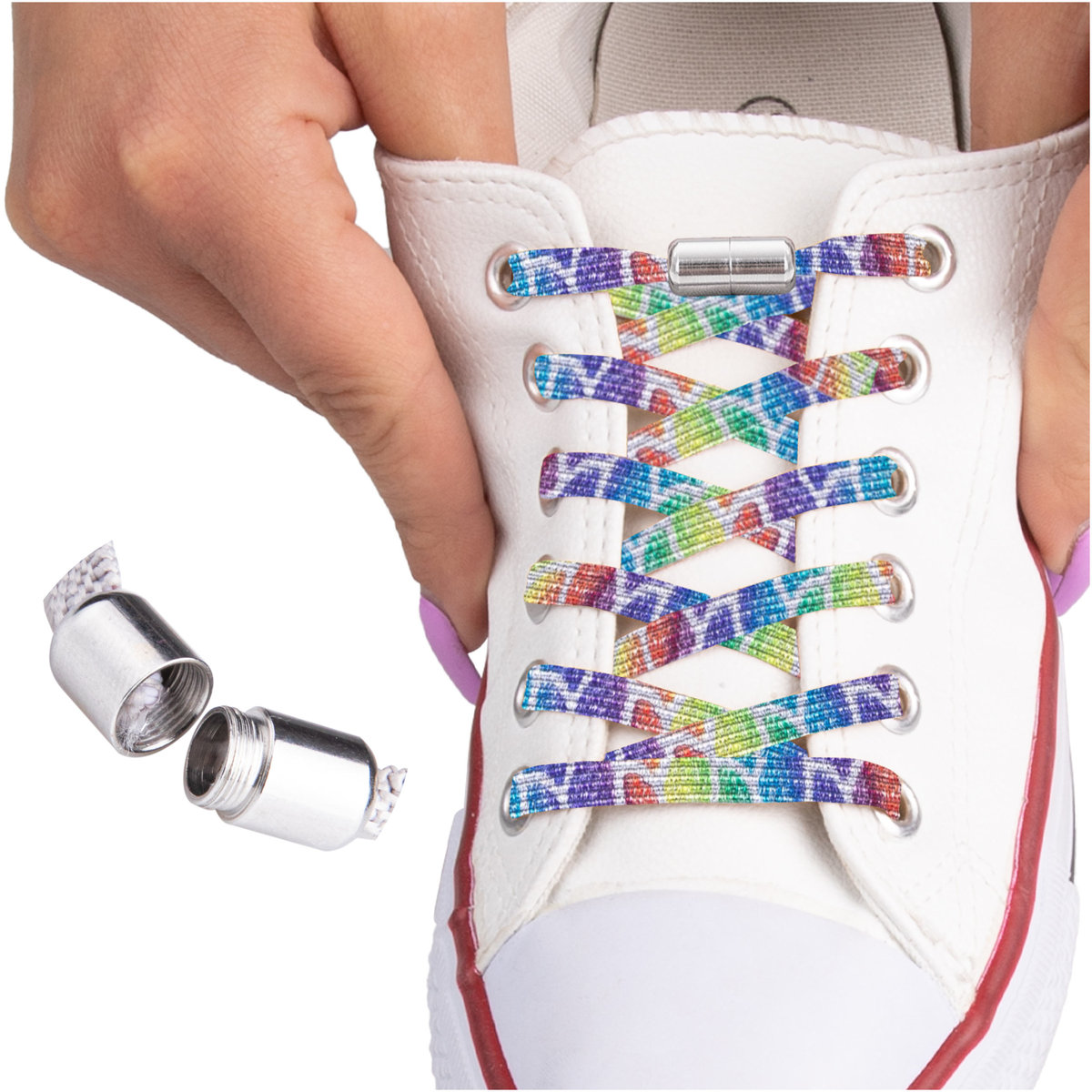 SULPO Gumowe sznurówki do butów płaskie elastyczne 100cm