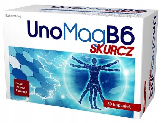 UnoMagB6 Skurcz magnez + witamina B, 50 kaps.